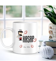 BK Gift Kişiye Özel Mesleki Kasap Beyaz Kupa Bardak - 001