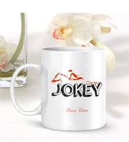 BK Gift Kişiye Özel Mesleki Jokey Beyaz Kupa Bardak - 001