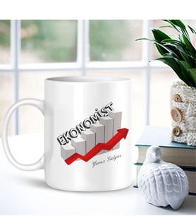 BK Gift Kişiye Özel Mesleki Ekonomist Beyaz Kupa Bardak - 001