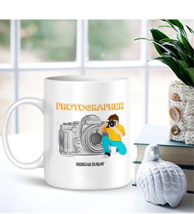 BK Gift Kişiye Özel Mesleki Fotoğrafçı Beyaz Kupa Bardak - 001