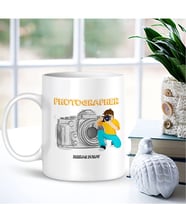 BK Gift Kişiye Özel Mesleki Fotoğrafçı Beyaz Kupa Bardak - 001