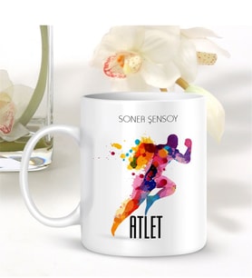BK Gift Kişiye Özel Mesleki Atlet Beyaz Kupa Bardak - 001