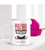 BK Gift Kişiye Özel Mesleki Yazar Beyaz Kupa Bardak - 001