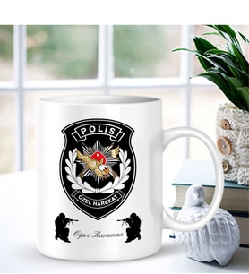 BK Gift Kişiye Özel Mesleki Özel Harekat Beyaz Kupa Bardak - 001