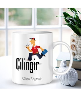 BK Gift Kişiye Özel Mesleki Çilingir Beyaz Kupa Bardak - 001