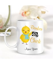 BK Gift Kişiye Özel Mesleki Bankacı Beyaz Kupa Bardak - 003