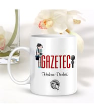 BK Gift Kişiye Özel Mesleki Gazeteci Beyaz Kupa Bardak - 001