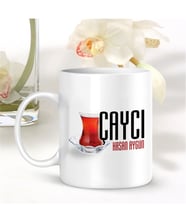BK Gift Kişiye Özel Mesleki Çaycı Beyaz Kupa Bardak - 001