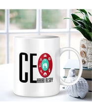 BK Gift Kişiye Özel Mesleki CEO Beyaz Kupa Bardak - 002