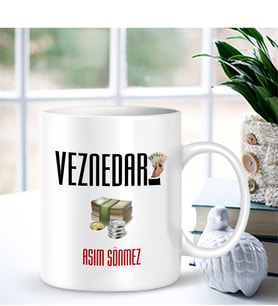 BK Gift Kişiye Özel Mesleki Veznedar Beyaz Kupa Bardak - 001