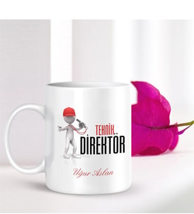 BK Gift Kişiye Özel Mesleki Teknik Direktör Beyaz Kupa Bardak - 001