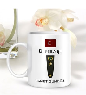 BK Gift Kişiye Özel Mesleki Binbaşı Beyaz Kupa Bardak - 001