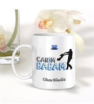 BK Gift Kişiye Özel Canım Babam Beyaz Kupa Bardak - 001