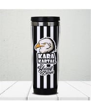 Kişiye Özel Siyah Beyaz Taraftar Termos Kupa