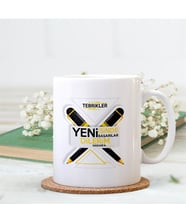 BK Gift Kişiye Özel Yeni İşinde Başarılar Dilerim Tasarımlı Beyaz Kupa Bardak - 5
