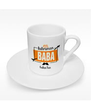 BK Gift Kişiye Özel En Kahraman Baba Tasarımlı Türk Kahvesi Fincanı - 1