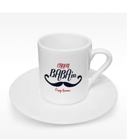 BK Gift Kişiye Özel Canım Babam Tasarımlı Türk Kahvesi Fincanı - 10