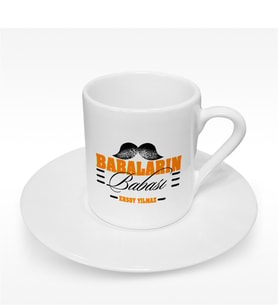 BK Gift Kişiye Özel Babaların Babası Tasarımlı Türk Kahvesi Fincanı - 2