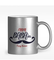 BK Gift Kişiye Özel Canım Babam Tasarımlı Gümüş Yaldızlı Kupa Bardak - 10