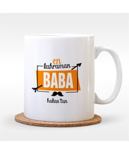 BK Gift Kişiye Özel En Kahraman Baba Tasarımlı Beyaz Kupa Bardak - 1