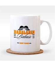 BK Gift Kişiye Özel Babaların Babası Tasarımlı Beyaz Kupa Bardak - 2