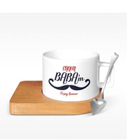 BK Gift Kişiye Özel Canım Babam Tasarımlı Ahşap Altlıklı Seramik Fincan - 10