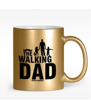 BK Gift Kişiye Özel The Walking Dad Tasarımlı Altın Yaldızlı Kupa Bardak - 2