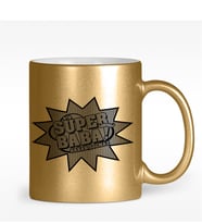 BK Gift Kişiye Özel Süper Baba Tasarımlı Altın Yaldızlı Kupa Bardak - 4