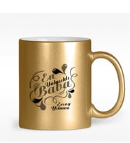 BK Gift Kişiye Özel En Yakışıklı Baba Tasarımlı Altın Yaldızlı Kupa Bardak - 1