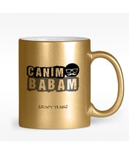 BK Gift Kişiye Özel Canım Babam Tasarımlı Altın Yaldızlı Kupa Bardak - 5