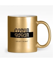 BK Gift Kişiye Özel Canım Babam Tasarımlı Altın Yaldızlı Kupa Bardak - 3
