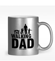 BK Gift Kişiye Özel The Walking Dad Tasarımlı Gümüş Yaldızlı Kupa Bardak - 2