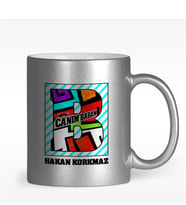 BK Gift Kişiye Özel Canım Babam Tasarımlı Gümüş Yaldızlı Kupa Bardak - 7