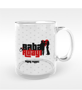 BK Gift Kişiye Özel Baba Adayı Tasarımlı Cam Kupa Bardak - 3