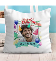 BK Gift Kişiye Özel İyi Ki Doğdun Tasarımlı Beyaz Yastık - 6