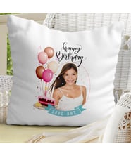 BK Gift Kişiye Özel İyi Ki Doğdun Tasarımlı Beyaz Yastık - 5