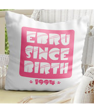 BK Gift Kişiye Özel Doğum Günü Tasarımlı Dekoratif Beyaz Yastık - 5
