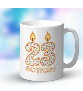 BK Gift Kişiye Özel Doğum Günü Tasarımlı Beyaz Kupa Bardak - 3