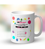 BK Gift Kişiye Özel Takvimli Kız Bebek Doğum Hatırası Beyaz Kupa Bardak - 1