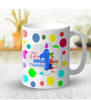 BK Gift Kişiye Özel Erkek Bebek 1. Yaş Tasarımlı Beyaz Kupa Bardak - 2