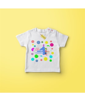 BK Gift Kişiye Özel 1. Yaş Tasarımlı Erkek Bebek & Çocuk Tişört - 3 3 - 4 Yaş