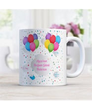 BK Gift Kişiye Özel Doğum Günü Hatırası Beyaz Kupa Bardak - 1