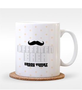 BK Gift Kişiye Özel Kahraman Baba Tasarımlı Beyaz Kupa Bardak - 3