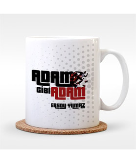 BK Gift Kişiye Özel Adam Gibi Adam Tasarımlı Beyaz Kupa Bardak - 1