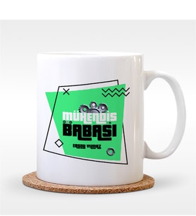 BK Gift Kişiye Özel Mühendis Babası Tasarımlı Beyaz Kupa Bardak - 2