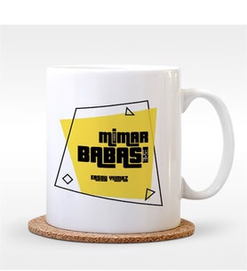 BK Gift Kişiye Özel Mimar Babası Tasarımlı Beyaz Kupa Bardak - 2
