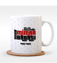 BK Gift Kişiye Özel Mimar Babası Tasarımlı Beyaz Kupa Bardak - 1