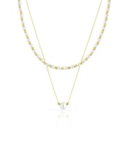 İnci Modeli 2 Çift Zincirli Kolye Ps0947