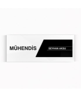 BK Gift Kişiye Özel Mühendis Duvar & Kapı İsimliği (Model 1-1)