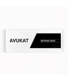 BK Gift Kişiye Özel Avukat Duvar & Kapı İsimliği (Model 1-1)